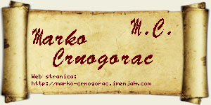 Marko Crnogorac vizit kartica